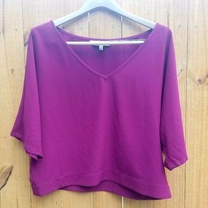 Magenta Cupcakes and Cashmere Cropped Blouse